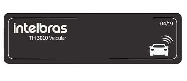 Etiqueta de acionamento rfid veicular 900 mhz th3010 intelbras