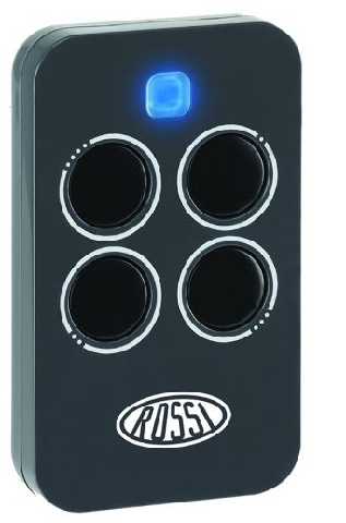 Controle rossi quatro rc lc preto 433 hcs - 4 botoes**