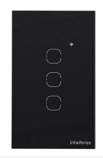 Automacao interruptor inteligente wifi intelbras ews 1003 touch preto