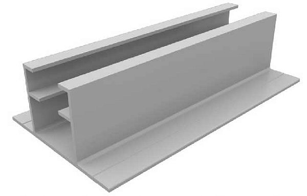 Solar estrutura trilho id0110 6,3 metros