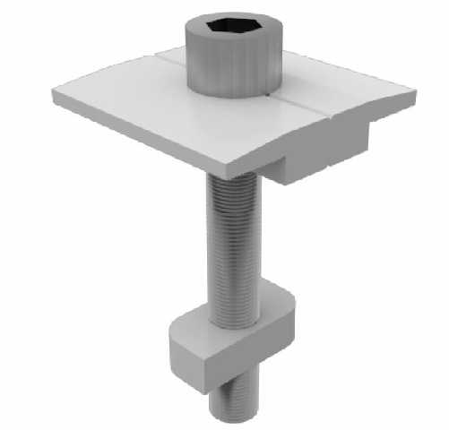 Solar estrutura grampo intermediario