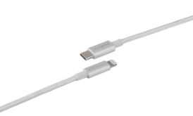 Cabo usb - iphone intelbras 1,5m 3,0a nylon bco eucl 15nb