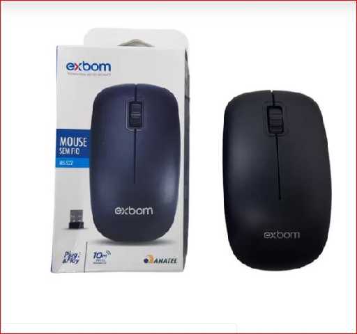 Mouse sem fio exbom preto ms-s22