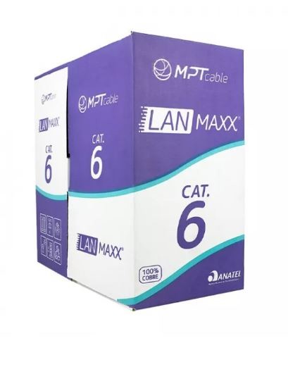 Cabo rede cat6e azul mpt 4 pares cmx (interno) caixa 305m.