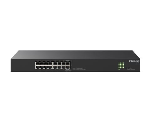 Switch 16p gigabit ethernet intelbras s1116g