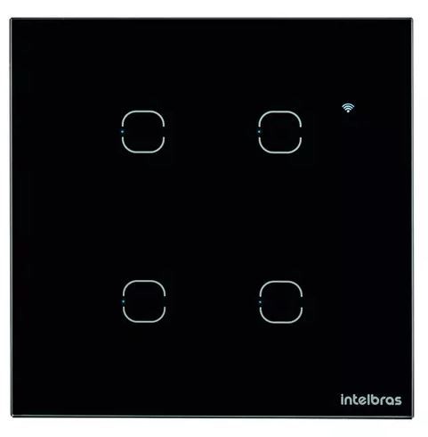 Automacao interruptor inteligente wifi intelbras ews 1004 touch preto