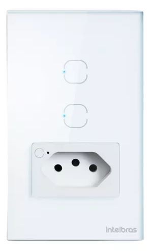 Automacao interruptor+tomada inteligente wifi intelbras ets 2002 branco