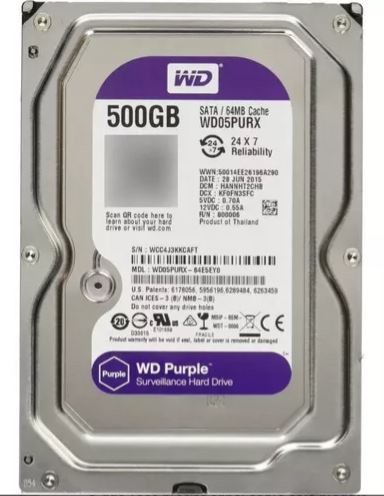 Hd sata purple wd 500 7200