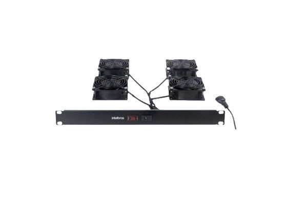 Cooler rack intelbras 4 ventiladores preto