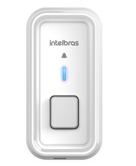 Campainha sem fio intelbras com bateria cib 101s preta