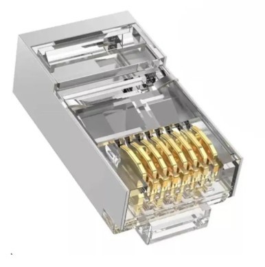 Conector adf rj45 cat6a blindado vazado unidade