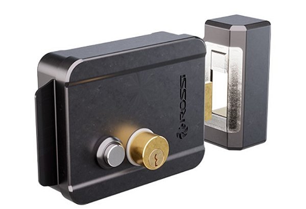 Fechadura eletrica rossi r90 rb c botao