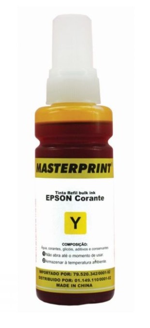 Refil tinta b ink epson master 664 corante y 100ml r-ep100y
