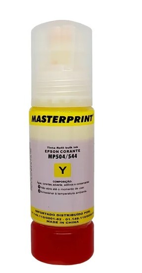 Refil tinta b ink epson master 504 544 corante y 70ml imp ind
