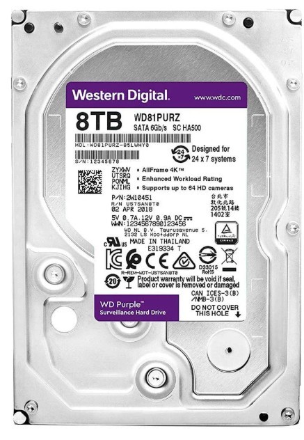 Hd sata western digital 8tb purple