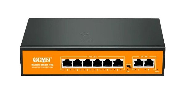 Switch 08p haiz giga 6p poe+2 uplink