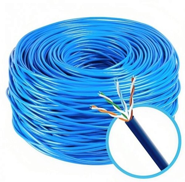 Cabo rede cat5e multiplo 10 metros 4 pares azul (interno) - cabel