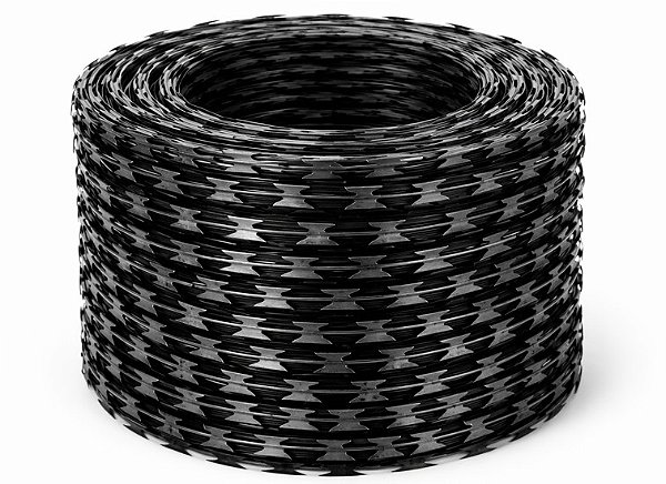 Concertina simples furada 45cm euro lamina 28 - galvalume preta