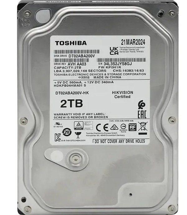 Hd sata surveillance 02tb 7200-toshiba