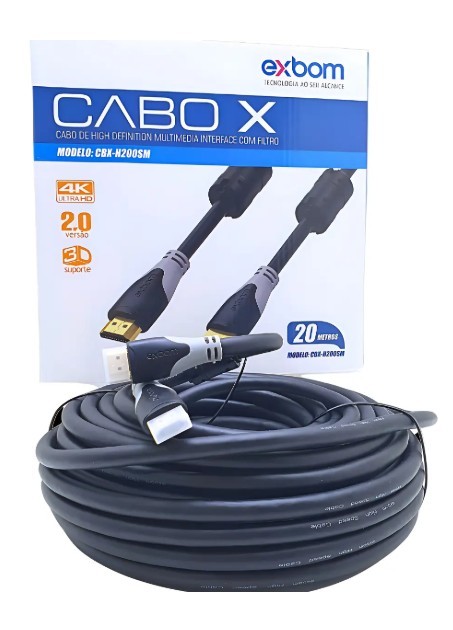 Cabo hdmi 20 metros exb