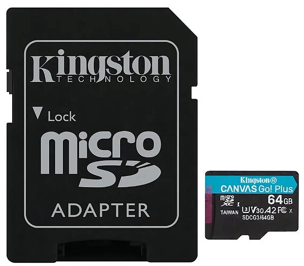 Cartao micro sd kingston 64gb para sistemas de seguranca eletronica