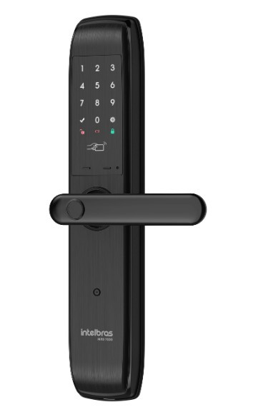 Fechadura digital intelbras mfd 7000d smart embutir com maçaneta pt