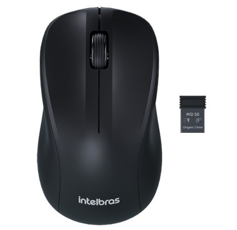 Mouse sem fio intelbras preto msi50