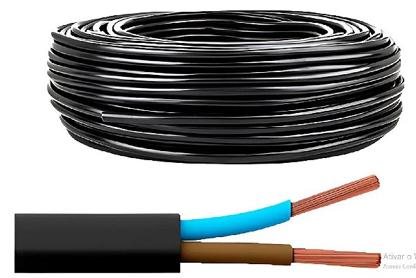 Cabo pp flexivel 2x1,0mm multiplo 10 mts - lamesa