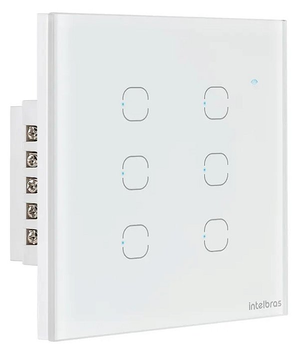 Automacao interruptor inteligente wifi intelbras eiw 1006 touch branco