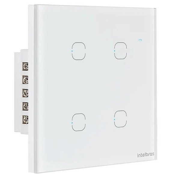 Automacao interruptor inteligente wifi intelbras eiw 1004 touch branco