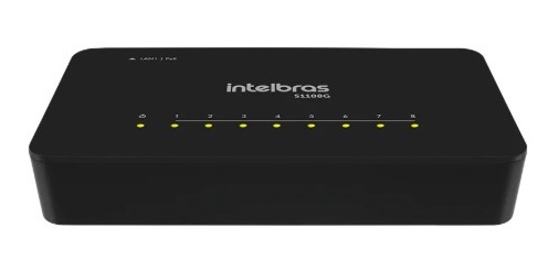 Switch 8p giga ethernet intelbras s1108g