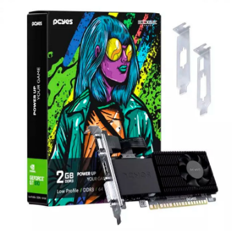 PLACA DE VIDEO PCI-E NVIDIA GT 610 2GB DDR3 64B LP PPE610DR3LPBR PCYES