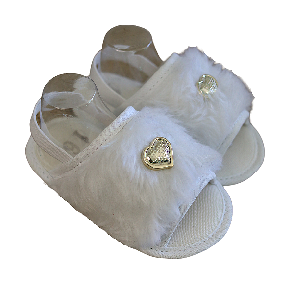 Kit 12 Pares de Sandália Pantufa Feminina Para Bebês - RN até 12 Meses