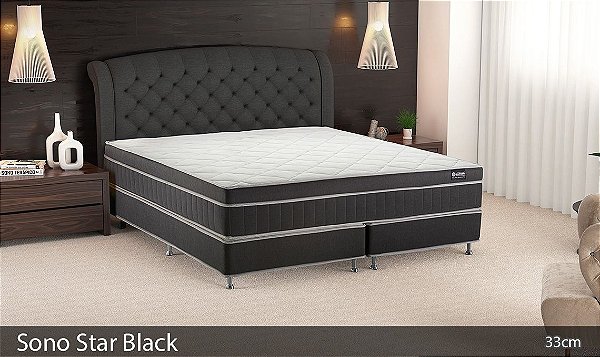 Colchão Sono Star Black - Super Luxo - 33cm de Altura