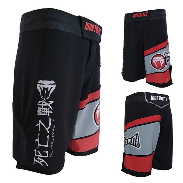Bermuda MMA de Luta e Artes Marciais para Combate - Mortality - Preto
