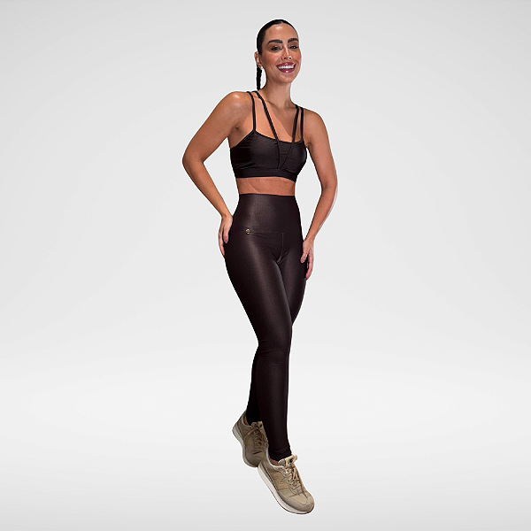 CONJUNTO FITNESS MARROM