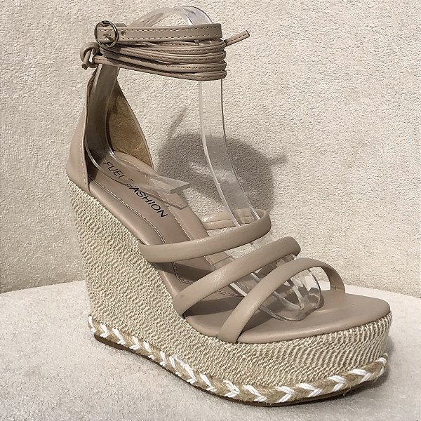 Plataforma Salto Alto Tiras Perfect Nude