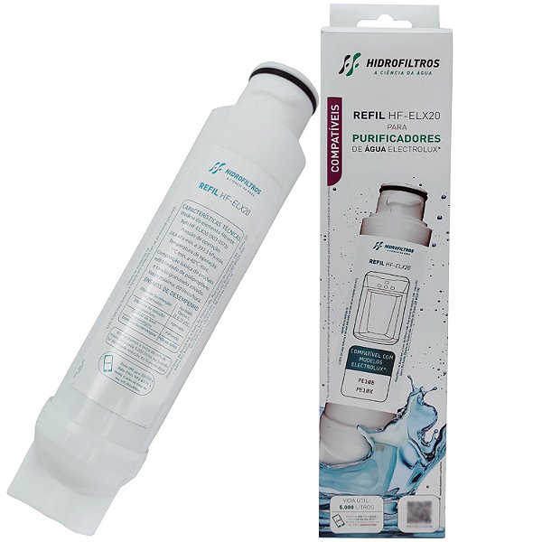 Refil HF-ELX 20 Hidrofiltros Compatível Purificador Electrolux PE10B e PE10X Pappca20