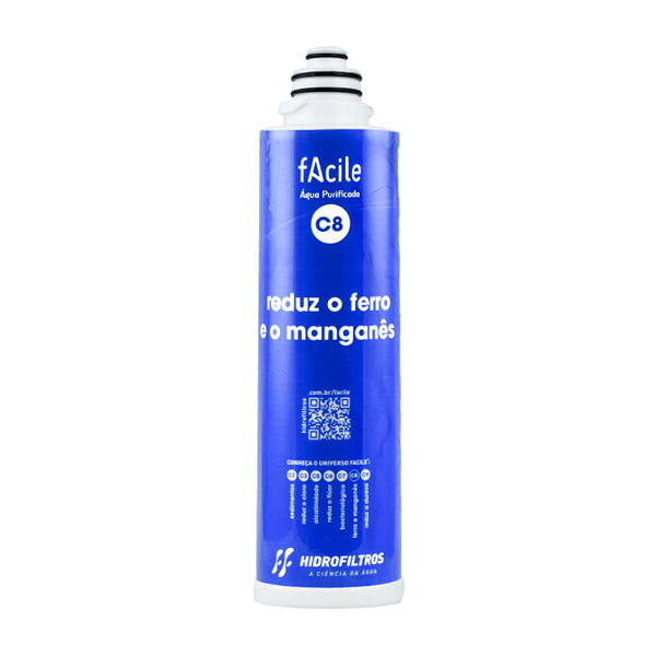 Refil Facile C8 Remove Ferro e Manganês Hidrofiltros