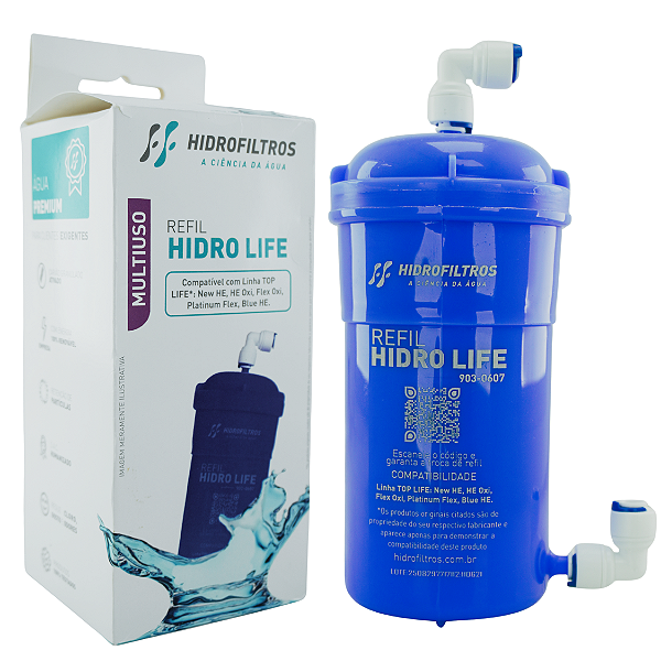 Filtro Refil Hidro Life Compatível Top Life Alcalino