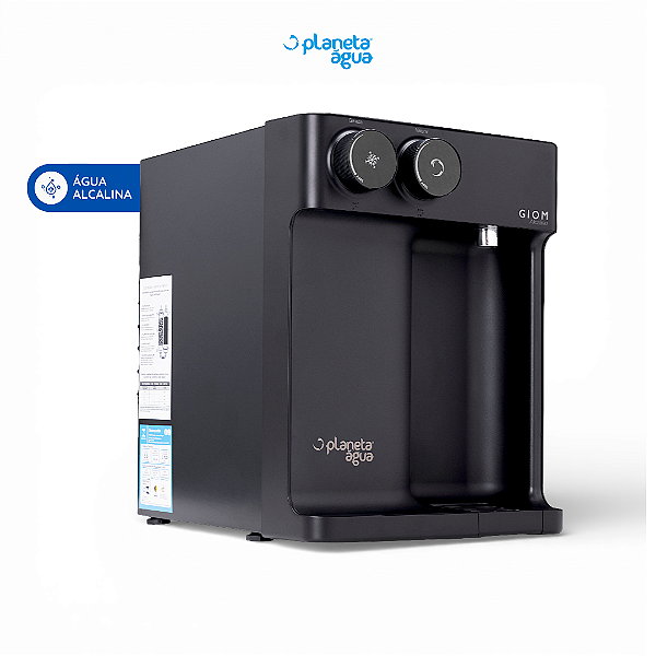 Purificador de Água Natural, Gelada e Alcalina GIOM Preto 127V