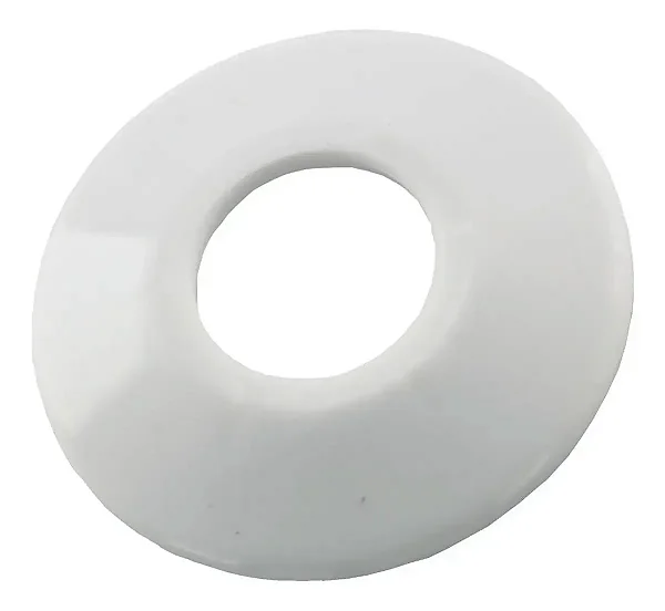 CANOPLA FLANGE PLÁSTICA BRANCA PARA NIPLE DE 1/2