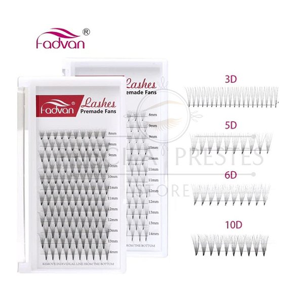 Fadvan Cílios Premade Fans Prontos