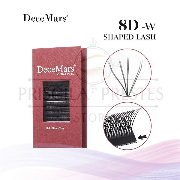 Cílios Decemars 8D W 0.07D
