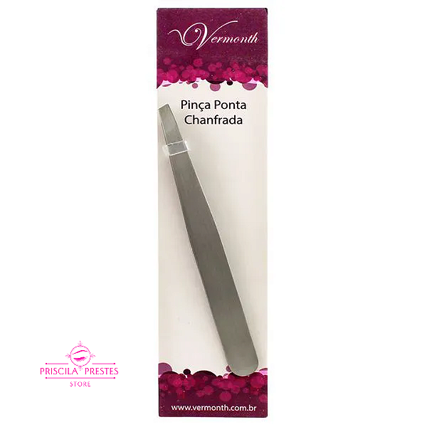 Pinça Inox Ponta Chanfrada Vermonth