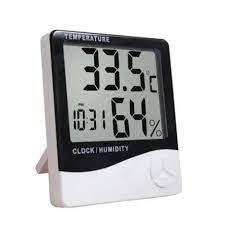 Termo-higrômetro Digital Termômetro Higrômetro Relógio