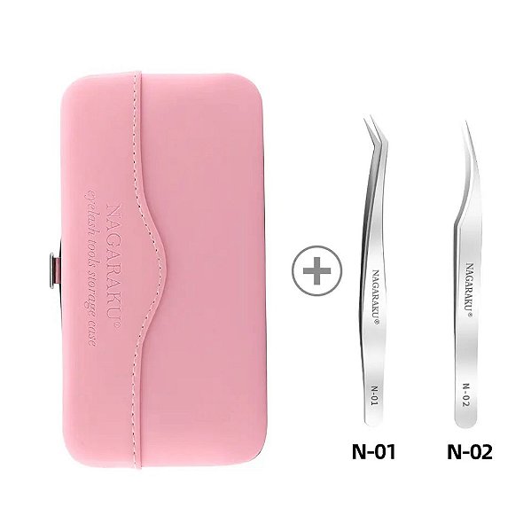 Kit de pinças Nagaraku com case N-01 E N-02