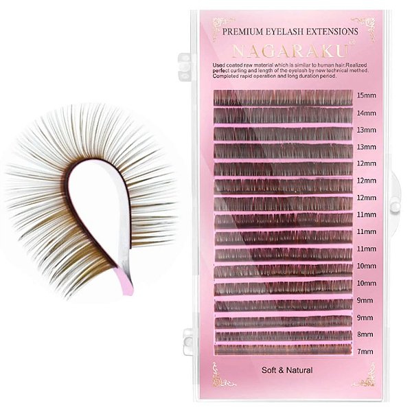 Cílios Nagaraku 0.05D Mix Marrom