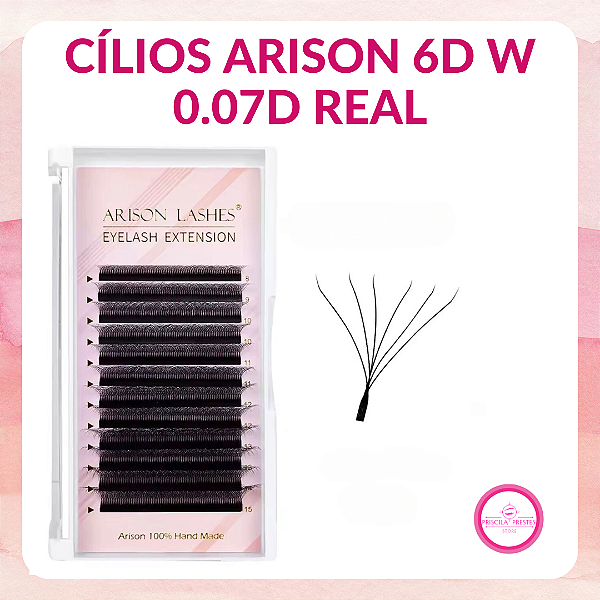 Cílios Arison 6D W 0.07D Volume Egípcio
