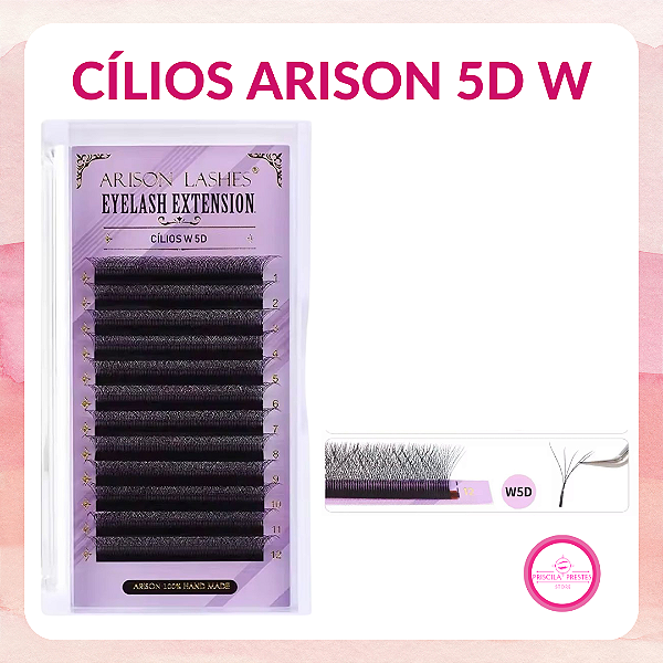 Cílios Arison 5D W 0.07D Volume Egípcio
